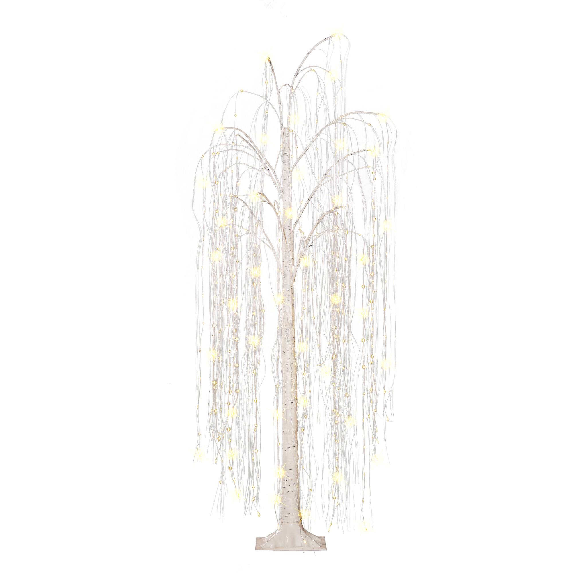 6ft. Pre-Lit Outdoor Willow Artificial Christmas Tree, Clear Lights